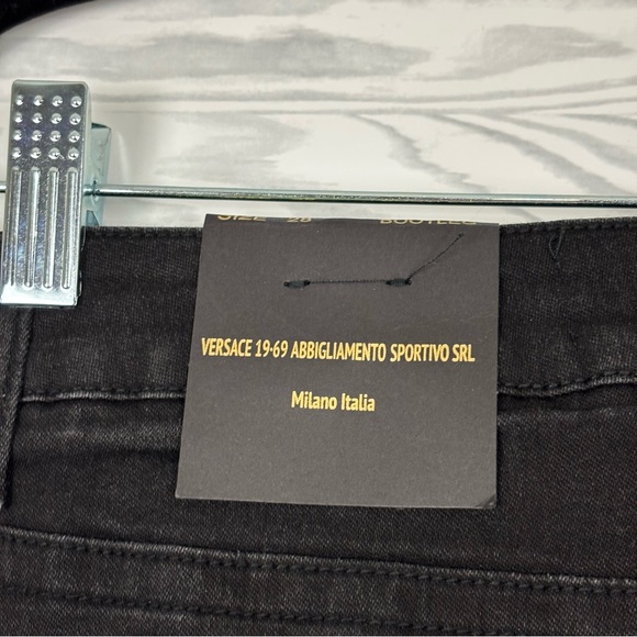 Versace 1969 Italia Black Sofia Bootleg Jeans Size 28 NWT - Picture 12 of 15